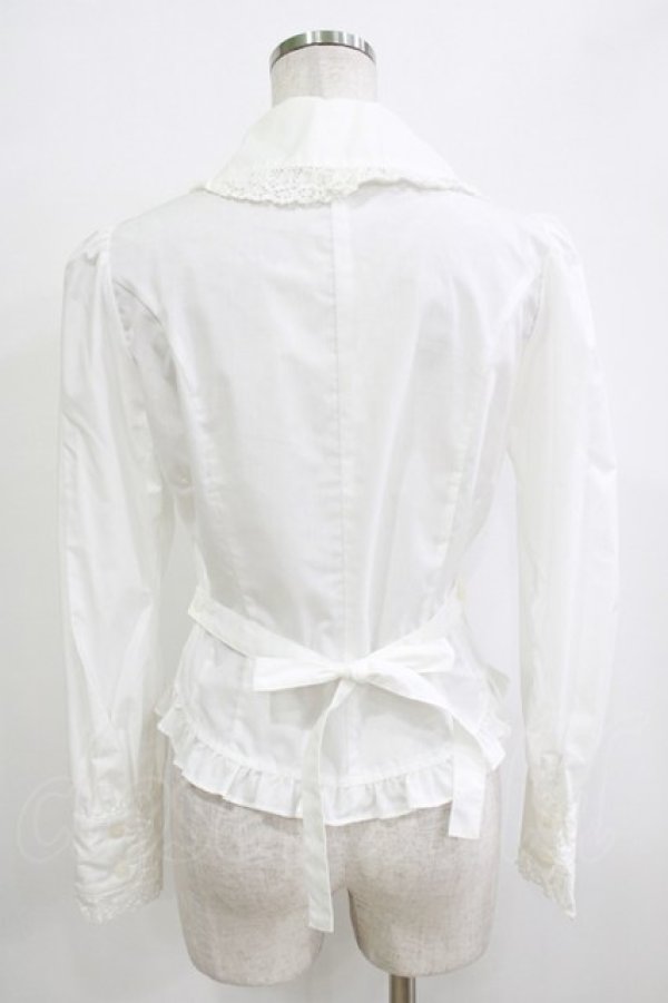 画像3: Innocent World / トーションレース丸衿ブラウス M オフ H-25-12-23-1050-IW-BL-NS-ZH (3)