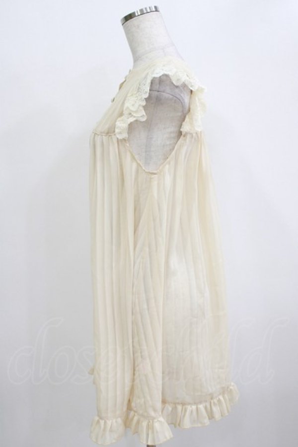 画像2: Infanta（海外ロリータブランド） / ストライプシフォンブラウス Free 生成り H-25-12-23-1051-LO-BL-NS-ZH (2)