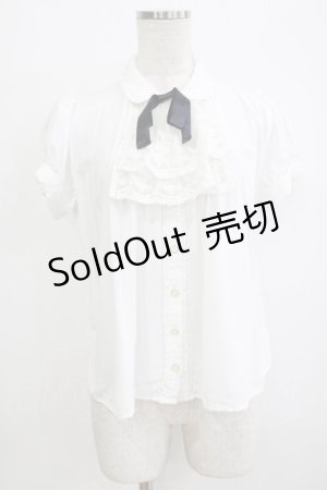 画像: Blue rouge / ジャボブラウス Free オフ H-25-12-23-1052-CA-BL-NS-ZH