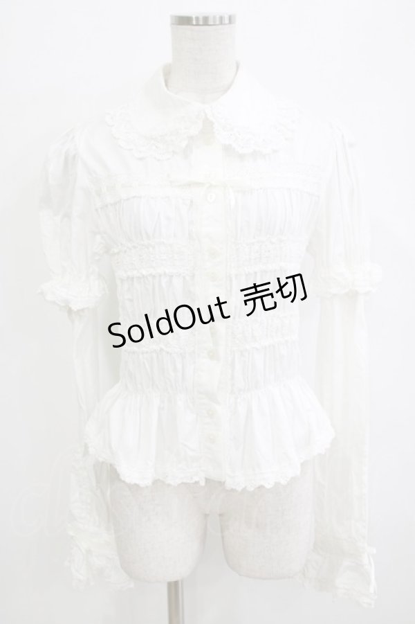 画像1: BABY,THE STARS SHINE BRIGHT / シャーリングブラウス Free オフ H-25-12-23-1053-BA-BL-NS-ZH (1)