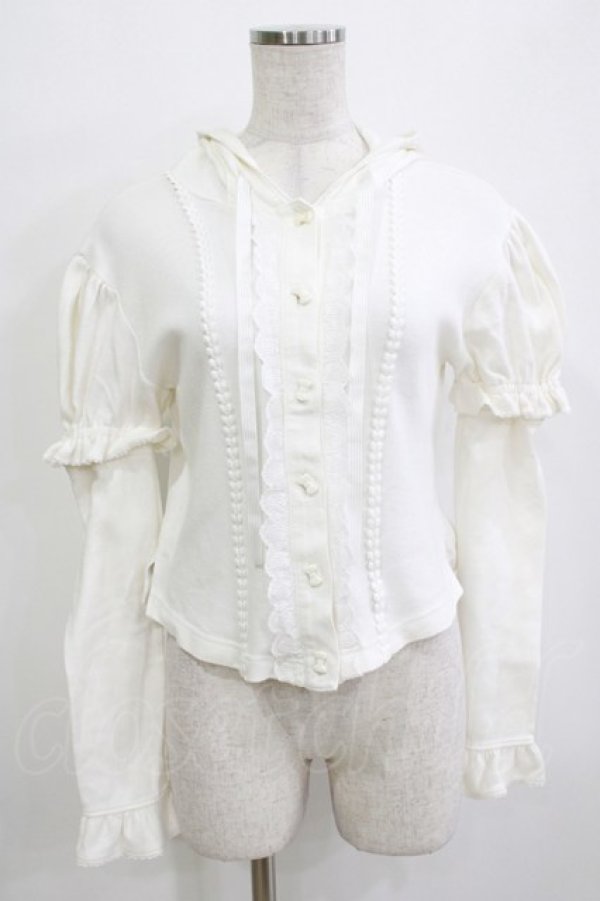 画像1: BABY,THE STARS SHINE BRIGHT / いちごレースのうさみみカーディガン Free オフ白 H-25-12-23-1054-BA-TO-NS-ZH (1)