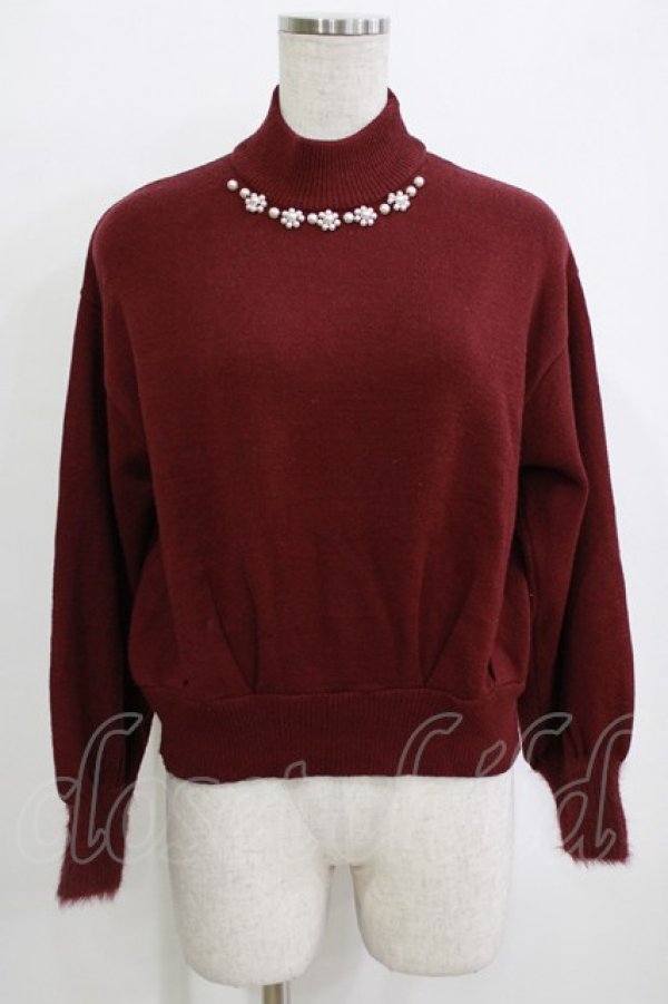 画像1: MAJESTIC LEGON / ニットプルオーバー M ワイン H-25-12-23-1057-LO-OP-NS-ZH (1)