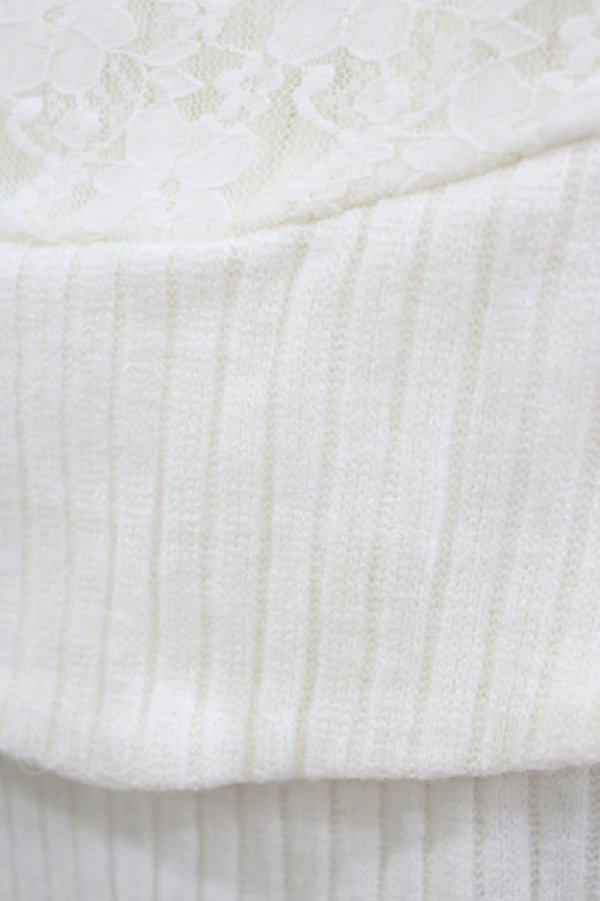 画像4: axes femme / 襟刺繍オフショルプルオーバー M オフ H-25-12-23-1058-AX-TO-NS-ZH (4)