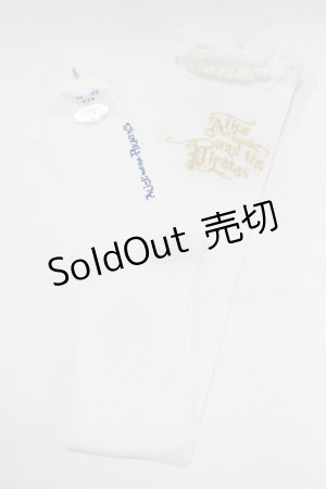 画像: ALICE and the PIRATES / A/Pロゴ小レースオーバーニーソックス  オフ白 H-25-12-23-1062-PA-ZA-NS-ZH