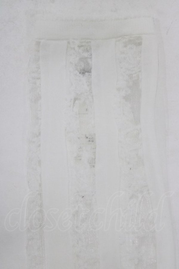 画像2: ALICE and the PIRATES / A/Pストライプロゴシールスーオーバーニーソックス  オフ白 H-25-12-23-1064-PA-ZA-NS-ZH (2)