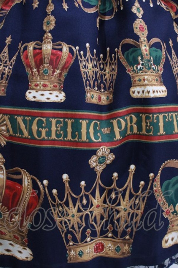 画像4: Angelic Pretty / British Crownワンピース FREE ネイビー H-25-12-23-1007-AP-OP-YZ-ZH (4)