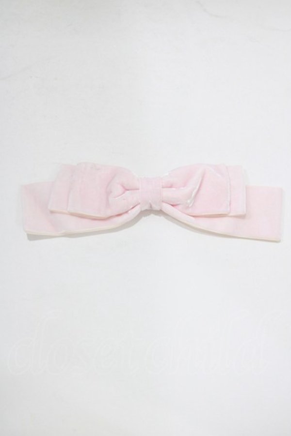 画像2: Amavel / ベロアスリーピンリボン  ピンク H-25-12-23-1073-CA-AC-NS-ZH (2)