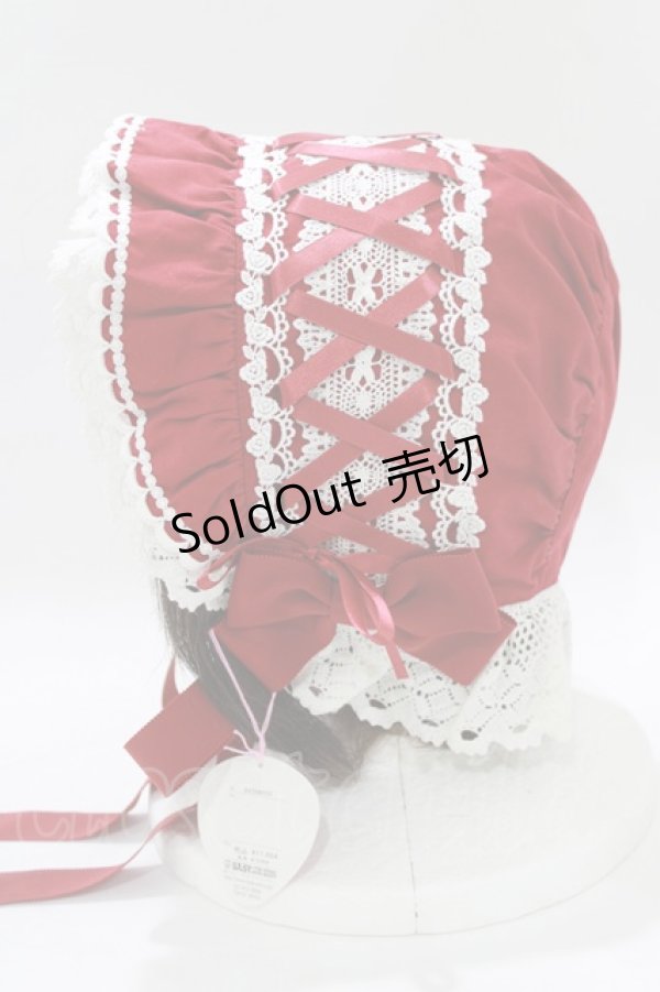 画像2: BABY,THE STARS SHINE BRIGHT / スピンドールボンネット  エンジ H-25-12-23-1075-BA-AC-NS-ZH (2)