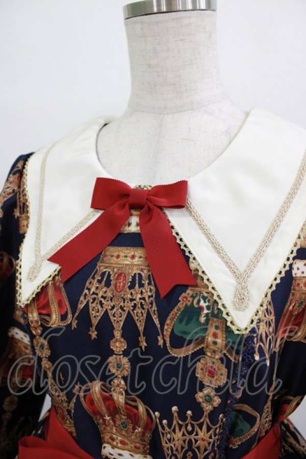 画像5: Angelic Pretty / British Crownワンピース FREE ネイビー H-25-12-23-1007-AP-OP-YZ-ZH (5)