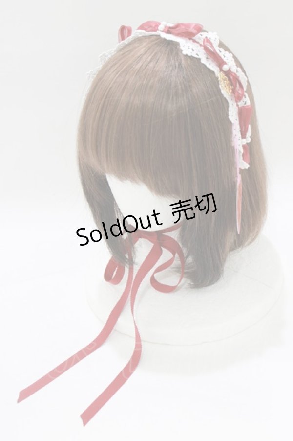 画像1: BABY,THE STARS SHINE BRIGHT / Fairy flowersヘッドドレス  エンジ H-25-12-23-1076-BA-AC-NS-ZH (1)