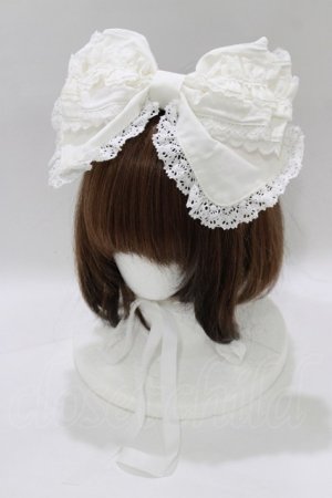 画像: BABY,THE STARS SHINE BRIGHT / シャン・ドゥ・フルールリボンヘッドドレス  オフ白 H-25-12-23-1079-BA-AC-NS-ZH