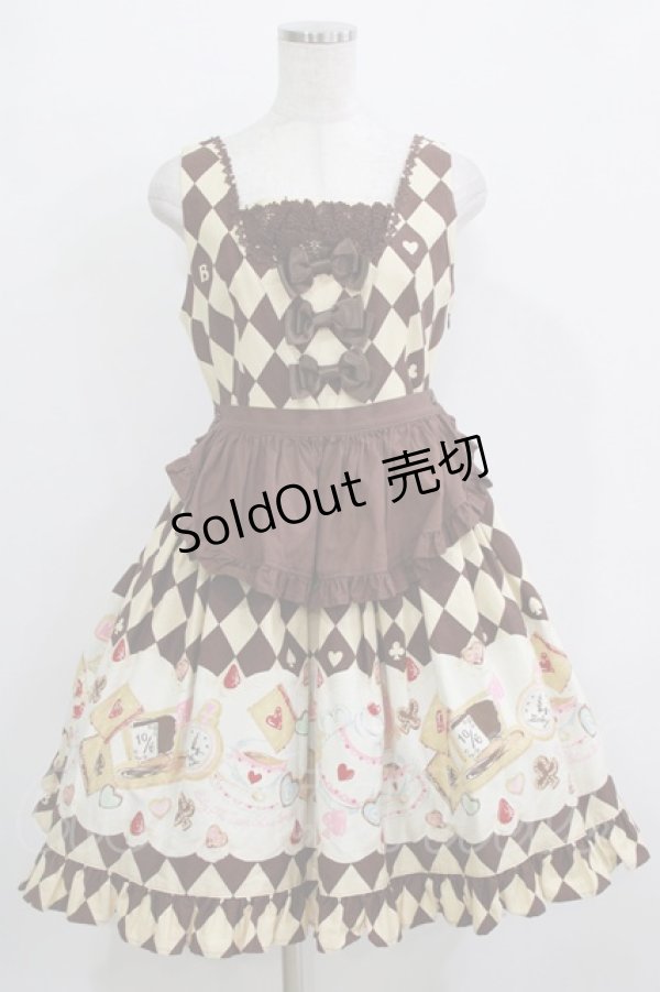 画像1: BABY,THE STARS SHINE BRIGHT / ALICE'S Marchin' Cookie Flavour柄シェルシージャンパースカート Free ブラウン H-25-12-23-1009-BA-OP-NS-ZH (1)