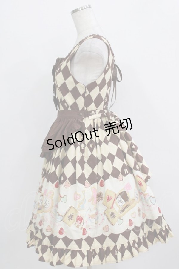 画像2: BABY,THE STARS SHINE BRIGHT / ALICE'S Marchin' Cookie Flavour柄シェルシージャンパースカート Free ブラウン H-25-12-23-1009-BA-OP-NS-ZH (2)