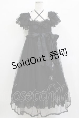 画像: BABY,THE STARS SHINE BRIGHT / La fleurieシフォンワンピース Free ブラック H-25-12-23-1015-BA-OP-NS-ZH