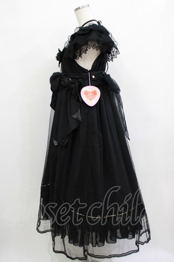 画像2: BABY,THE STARS SHINE BRIGHT / La fleurieシフォンワンピース Free ブラック H-25-12-23-1015-BA-OP-NS-ZH (2)