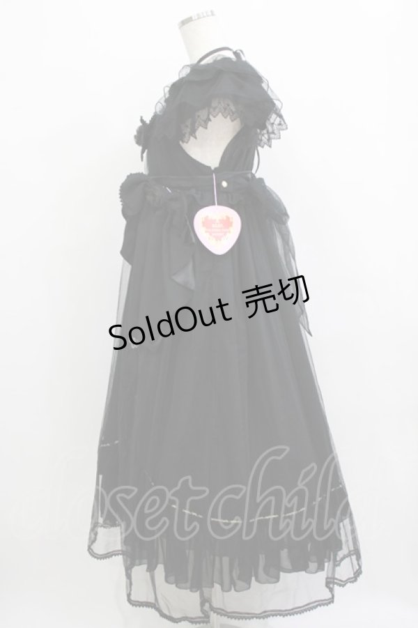 画像2: BABY,THE STARS SHINE BRIGHT / La fleurieシフォンワンピース Free ブラック H-25-12-23-1015-BA-OP-NS-ZH (2)