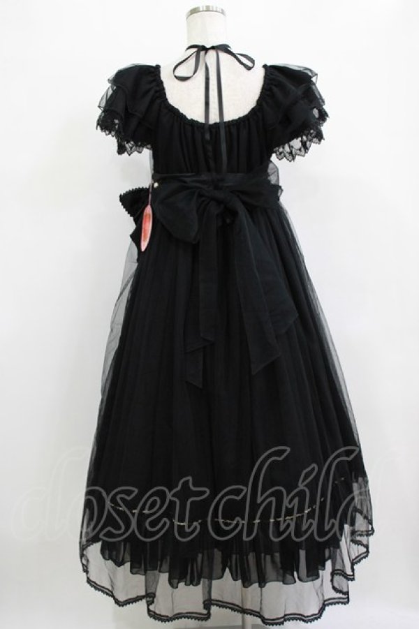 画像3: BABY,THE STARS SHINE BRIGHT / La fleurieシフォンワンピース Free ブラック H-25-12-23-1015-BA-OP-NS-ZH (3)