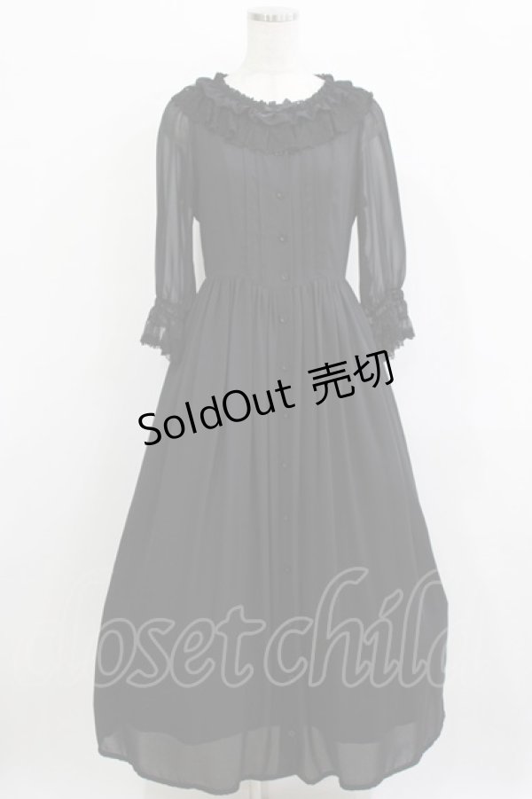 画像1: Innocent World / カトリーヌワンピース M ブラック H-25-12-23-1016-IW-OP-NS-ZH (1)