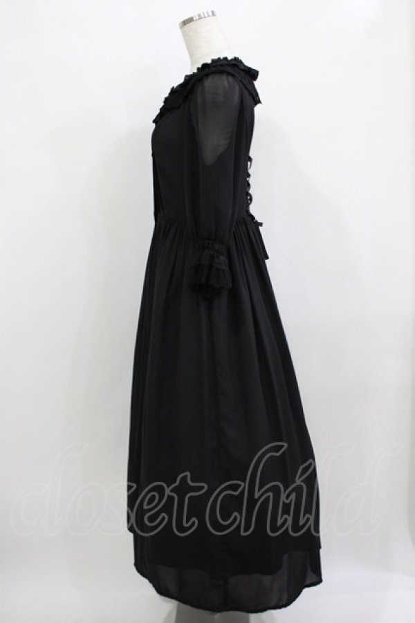 画像2: Innocent World / カトリーヌワンピース M ブラック H-25-12-23-1016-IW-OP-NS-ZH (2)