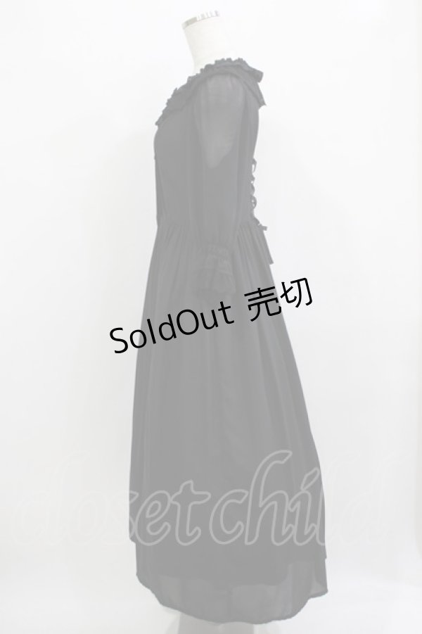 画像2: Innocent World / カトリーヌワンピース M ブラック H-25-12-23-1016-IW-OP-NS-ZH (2)