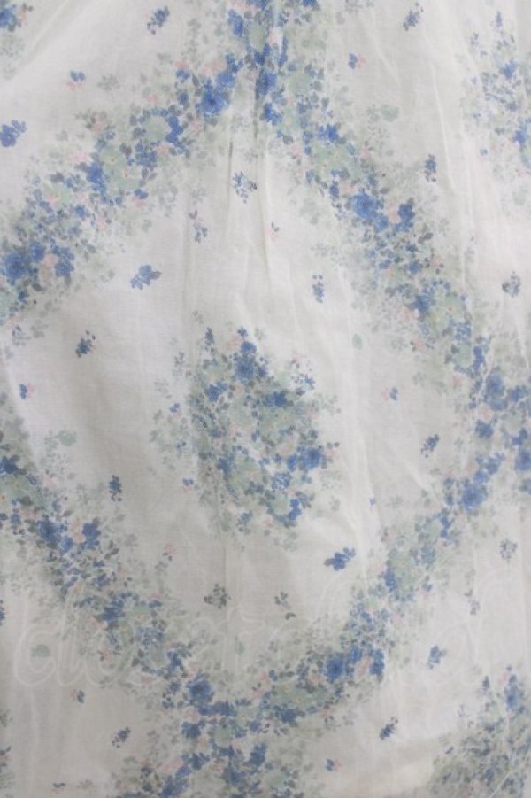 画像4: Innocent World / フラワーチュールワンピース M 生成り/ブルー H-25-12-23-1017-IW-OP-NS-ZH (4)