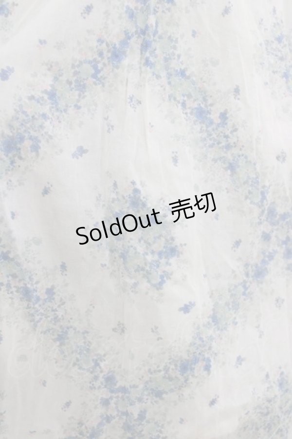 画像4: Innocent World / フラワーチュールワンピース M 生成り/ブルー H-25-12-23-1017-IW-OP-NS-ZH (4)