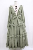 画像1: axes femme kawaii / クラシカルフリルロングワンピ M グリーン H-25-12-23-1020-AX-OP-NS-ZH (1)