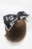 画像2: metamorphose / 音符刺繍入りリボンヘッドドレス  ブラック H-25-12-24-004-ME-AC-NS-ZH (2)