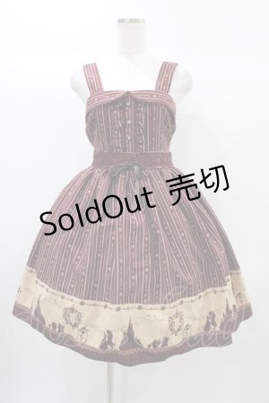 画像: axes femme / ディズニーコレクション~美女と野獣~シルエット柄キャミワンピース M ワイン H-25-12-24-031-AX-OP-NS-ZH