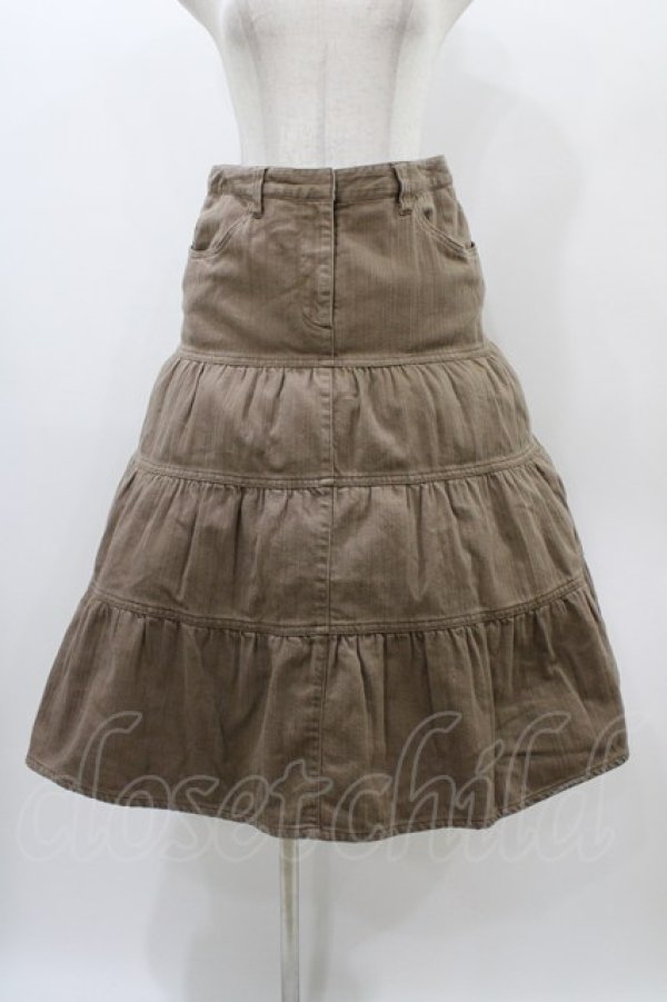 画像1: PINK HOUSE / デニムスカート L ブラウン H-25-12-24-032-LO-SK-NS-ZH (1)