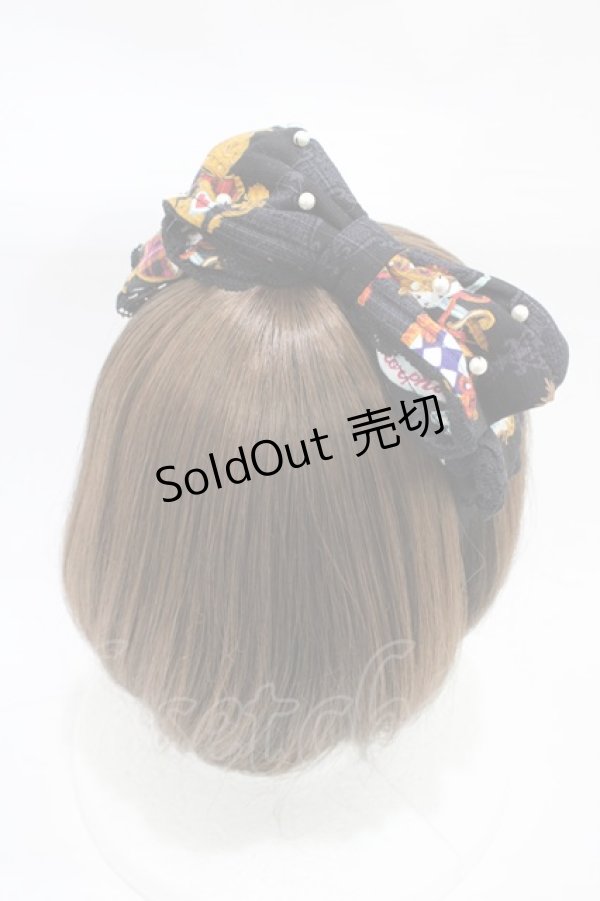 画像2: metamorphose / オールドエンブレムリボンカチューシャ  ブラック H-25-12-24-005-ME-AC-NS-ZH (2)