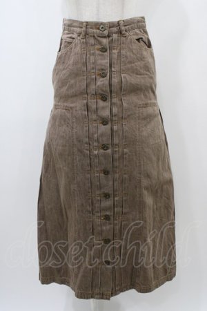 画像: PINK HOUSE / デニムスカート M ブラウン H-25-12-24-038-LO-SK-NS-ZH