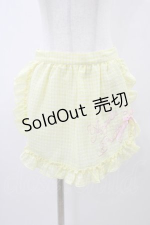 画像: Angelic Pretty / オリジナルロゴギンガムフリルエプロン Free イエロー H-25-12-24-042-AP-SK-NS-ZH