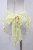 画像2: Angelic Pretty / オリジナルロゴギンガムフリルエプロン Free イエロー H-25-12-24-042-AP-SK-NS-ZH (2)