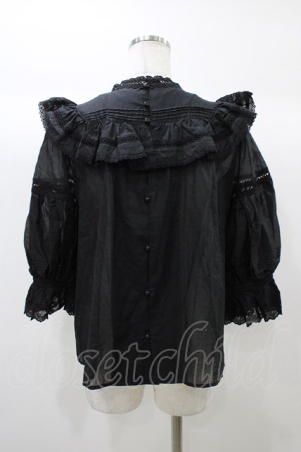 画像2: Angelic Pretty / Romantic Laceブラウス Free ブラック H-25-12-24-047-AP-BL-NS-ZH (2)