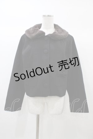 画像: m petit by misako / AM*ファーエリショートJK M ブラック H-25-12-24-050-LO-CO-NS-ZH