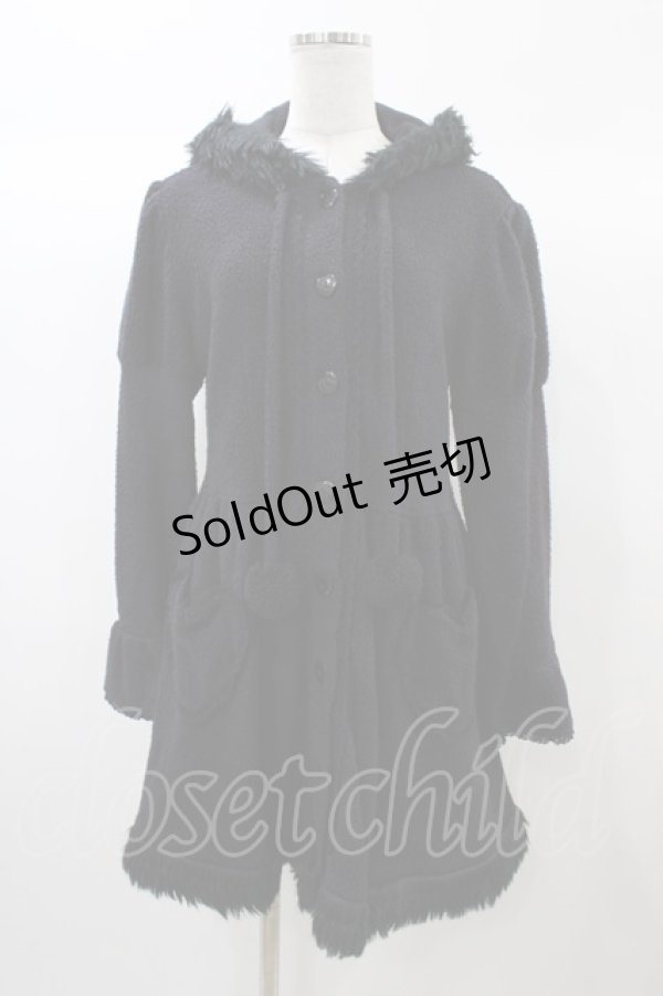 画像1: BABY,THE STARS SHINE BRIGHT / うさみみコートワンピース Free ブラック H-25-12-24-051-BA-OP-NS-ZH (1)