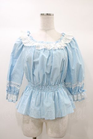 画像: Angelic Pretty / Resortブラウス（ギンガム） Free サックス H-25-12-24-052-AP-BL-NS-ZH