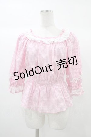 画像: Angelic Pretty / Resortブラウス（ギンガム） Free ピンク H-25-12-24-053-AP-BL-NS-ZH