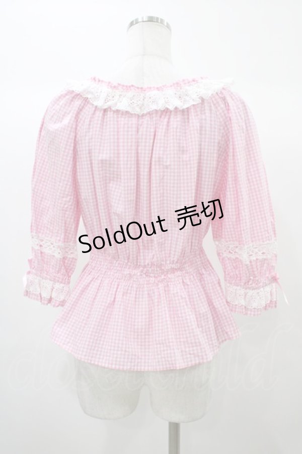 画像2: Angelic Pretty / Resortブラウス（ギンガム） Free ピンク H-25-12-24-053-AP-BL-NS-ZH (2)
