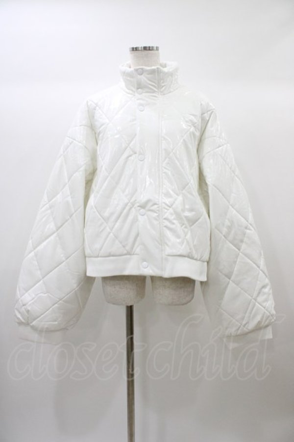 画像1: Favorite / さろきちさんコラボグッズ エナメル ・キルティング・ブルゾン Free オフ H-25-12-24-055-LO-JA-NS-ZH (1)