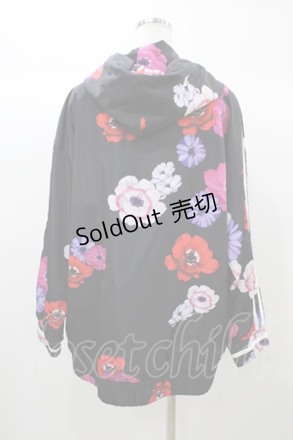 画像2: ぽっぷこーんミュージアム / 志島とひろ様がデザイン『アネモネビビットプリント ビッグパーカー』 Free ブラック H-25-12-24-057-0-JA-NS-ZH (2)