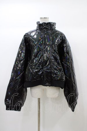 画像: Favorite / さろきちさんコラボグッズ エナメル ・キルティング・ブルゾン Free ブラック H-25-12-24-059-LO-JA-NS-ZH