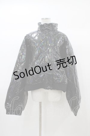 画像: Favorite / さろきちさんコラボグッズ エナメル ・キルティング・ブルゾン Free ブラック H-25-12-24-059-LO-JA-NS-ZH