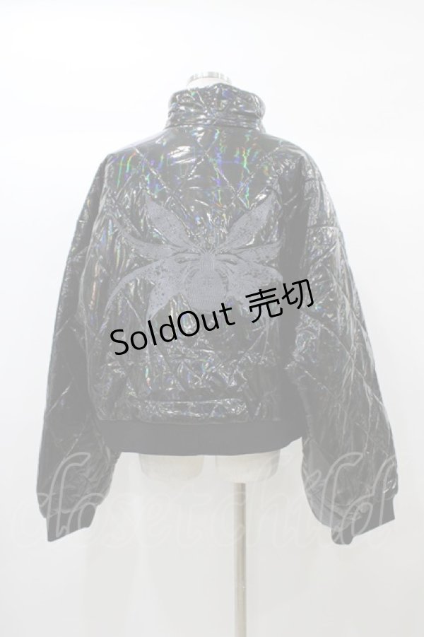 画像2: Favorite / さろきちさんコラボグッズ エナメル ・キルティング・ブルゾン Free ブラック H-25-12-24-059-LO-JA-NS-ZH (2)