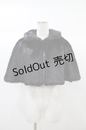 画像: metamorphose / フェイクファーミニマント Free ブラック H-25-12-24-060-ME-JA-NS-ZH