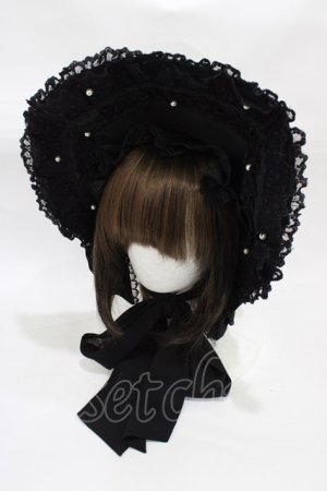 画像: Angelic Pretty / Twinkle Princessボンネット  ブラック H-25-12-24-008-AP-AC-NS-ZH