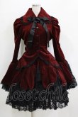画像1: VISIBLE / レースフリル別珍ジャケット＆スカート  ボルドー H-25-12-24-1002-GO-JA-KB-ZH (1)