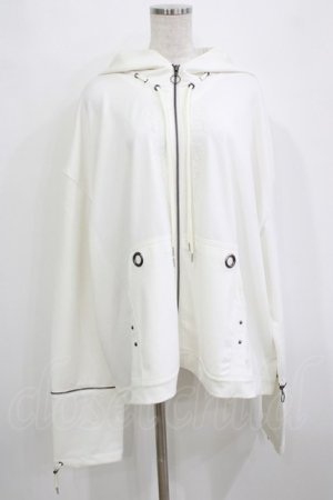 画像: Ozz conte / 刺繍ZIPパーカー  白 H-25-12-24-1020-OO-TO-KB-ZH