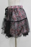 画像2: MINT NeKO / バブルネコチェックチュールレイヤードスカート  ピンク×ブラック H-25-12-24-1023-HN-SK-KB-ZH (2)
